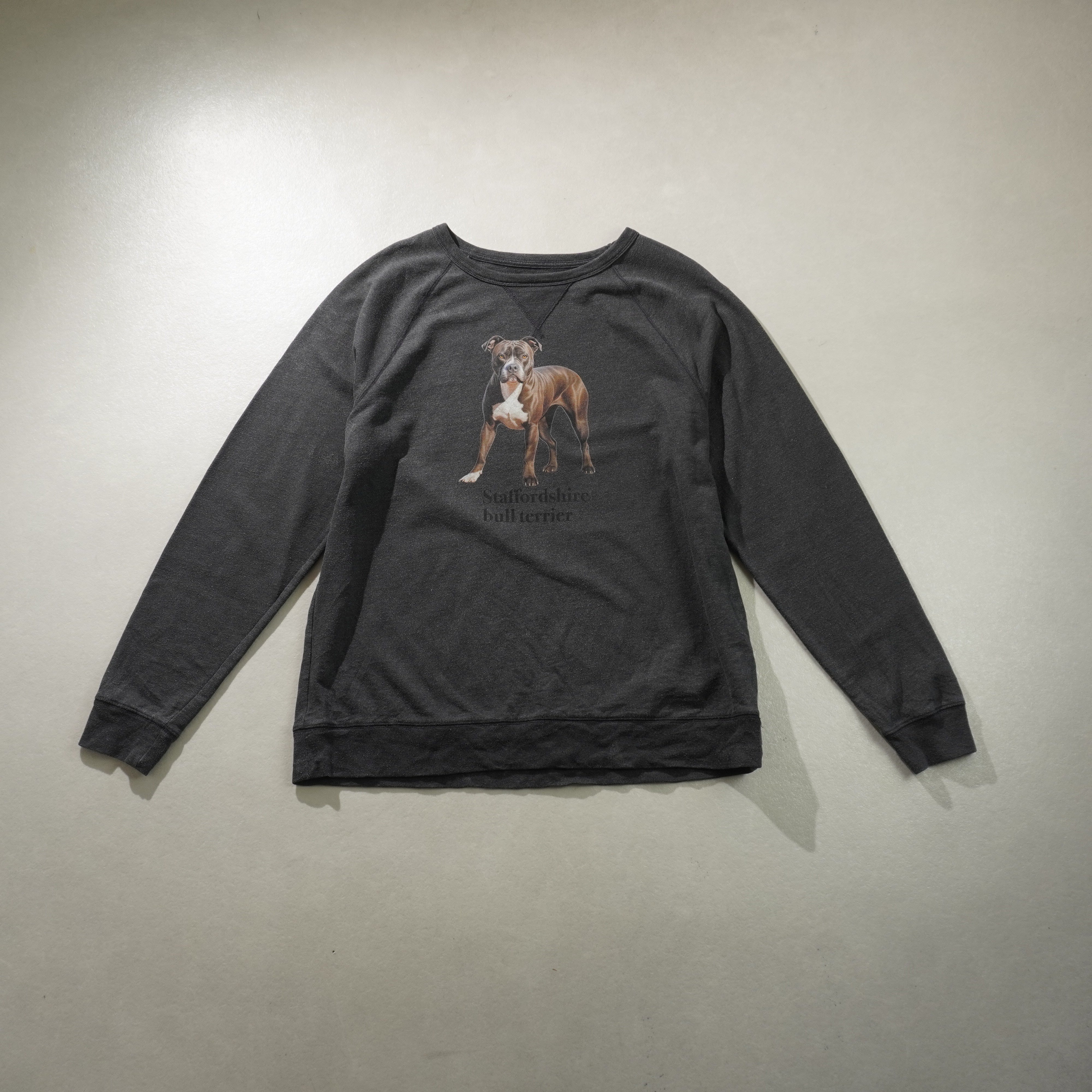 staffordshire bull terrier sweat gray size L