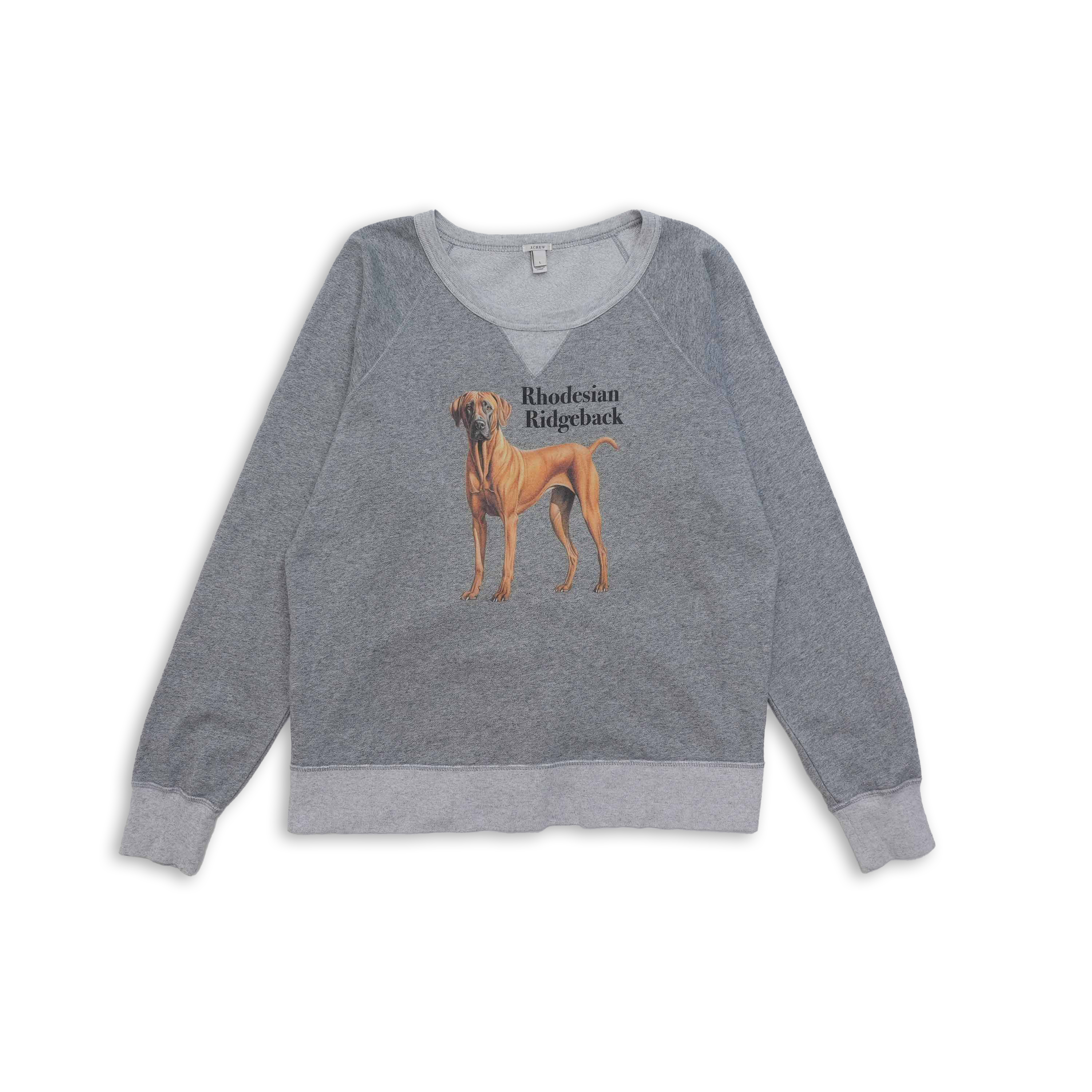 rhodesian ridgeback sweat light gray size L