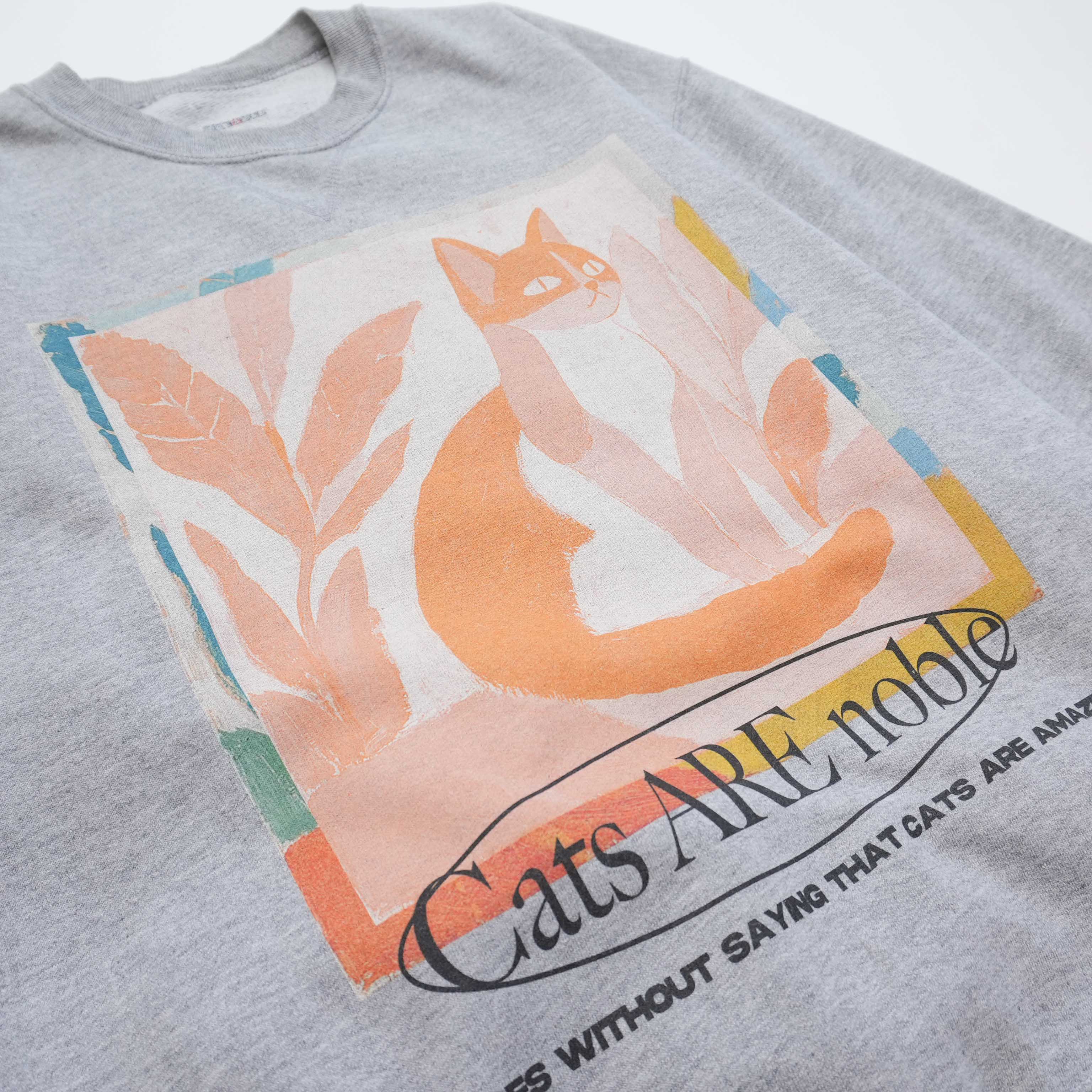 cat sweat light gray size M