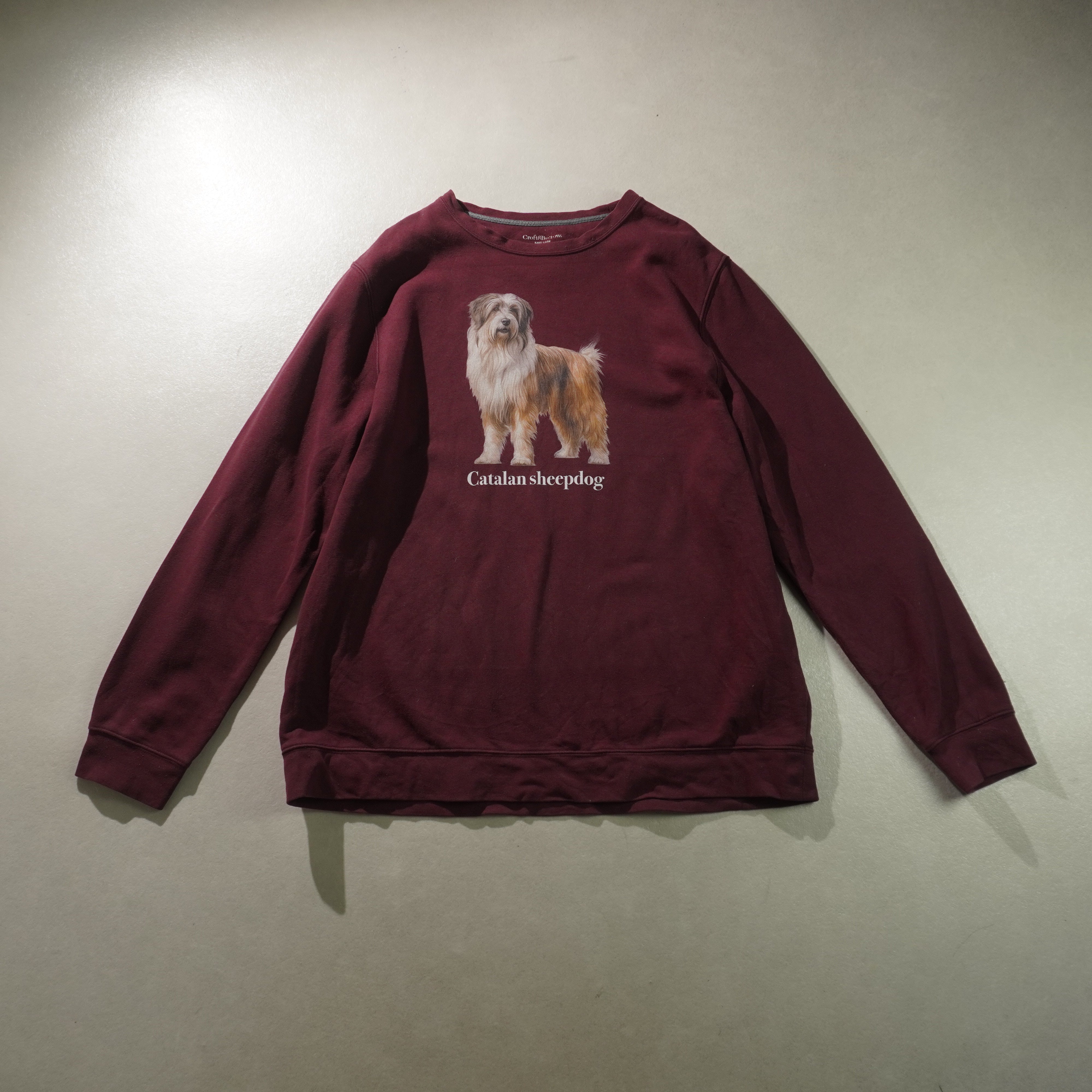 catalan sheepdog sweat bordeaux size XL