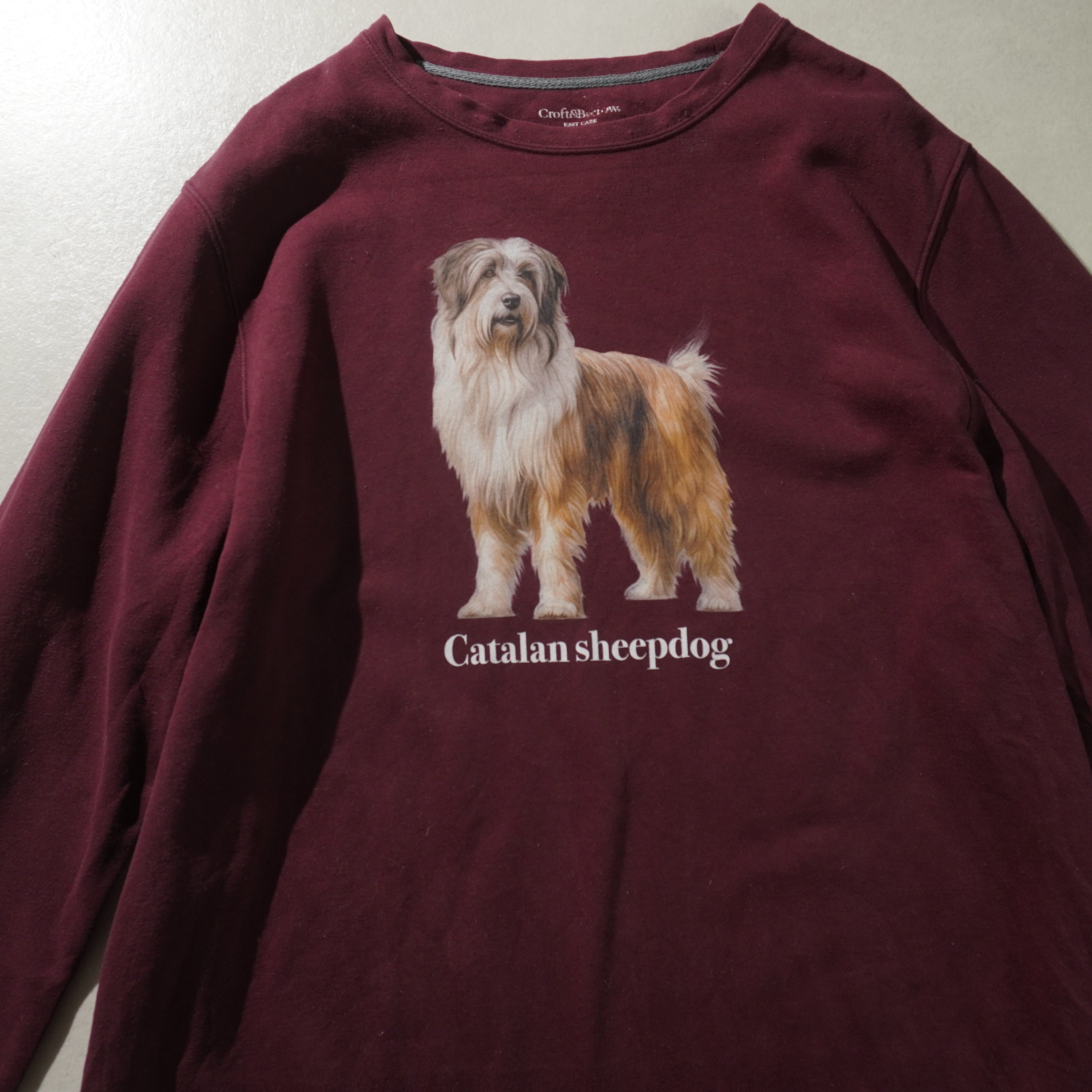 catalan sheepdog sweat bordeaux size XL