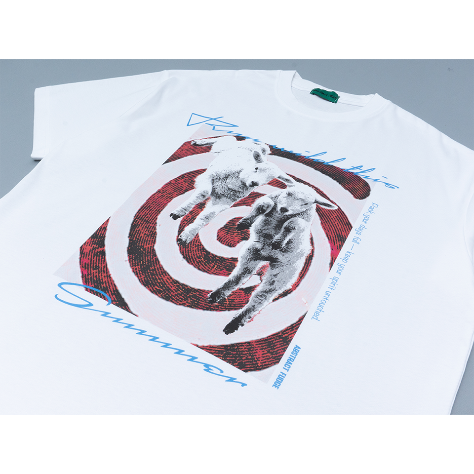 UNUSED sheep Tee white 8.1oz