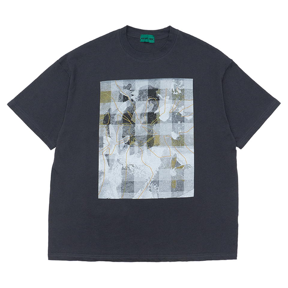UNUSED abstract Tee dark gray 8.1oz