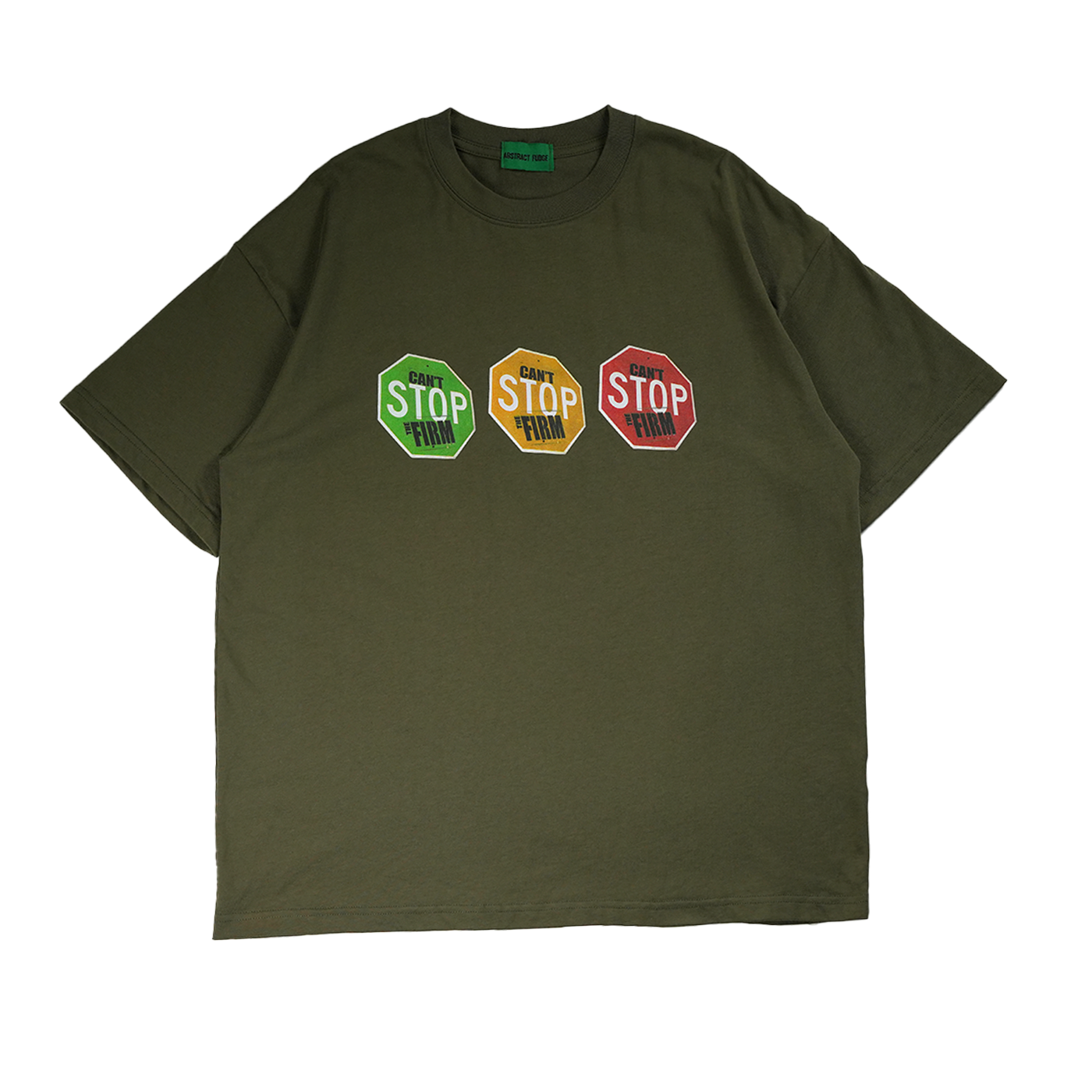 unused can't stop the firm tee khaki 8.ioz