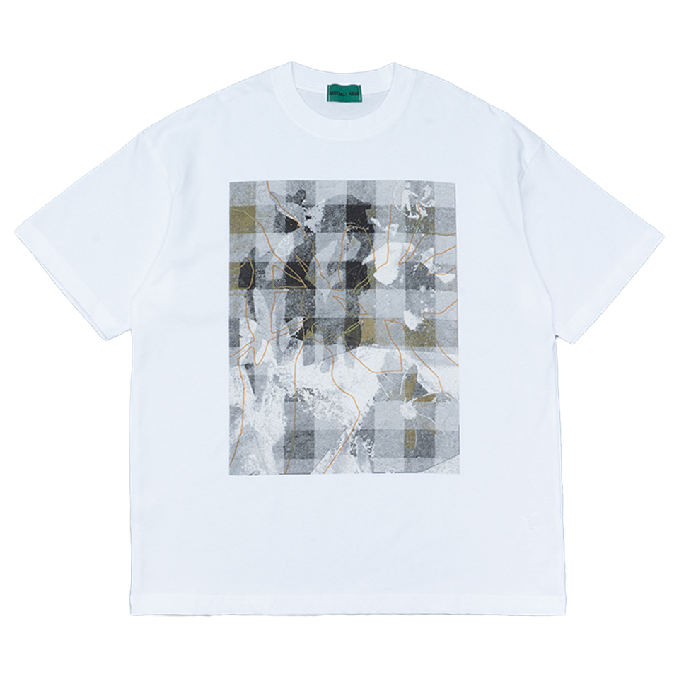 UNUSED abstract Tee white 8.1oz